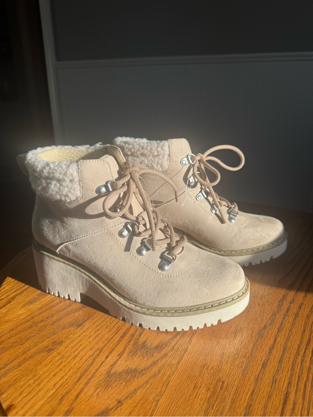 Women's Sonoma Lace-Up Ankle Boots - Beige